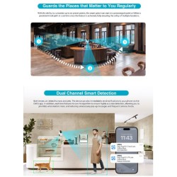 Buy Dahua IP Indoor 3.0MP Wi-Fi PT Dome - H3D-3F - Dual Lens in Cyprus, Nicosia, Limassol, Larnaka, Pafos