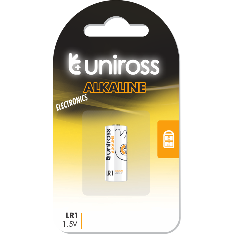 Buy Uniross Alkaline Micro Battery - LR1 - (E90, MN9100,AM5,4001) in Cyprus, Nicosia, Limassol, Larnaka, Pafos
