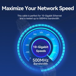 Buy Vention Network Cable - IBOBJ - Cat6A UTP Rotate Right Angle Slim 5.0m Black in Cyprus, Nicosia, Limassol, Larnaka, Pafos