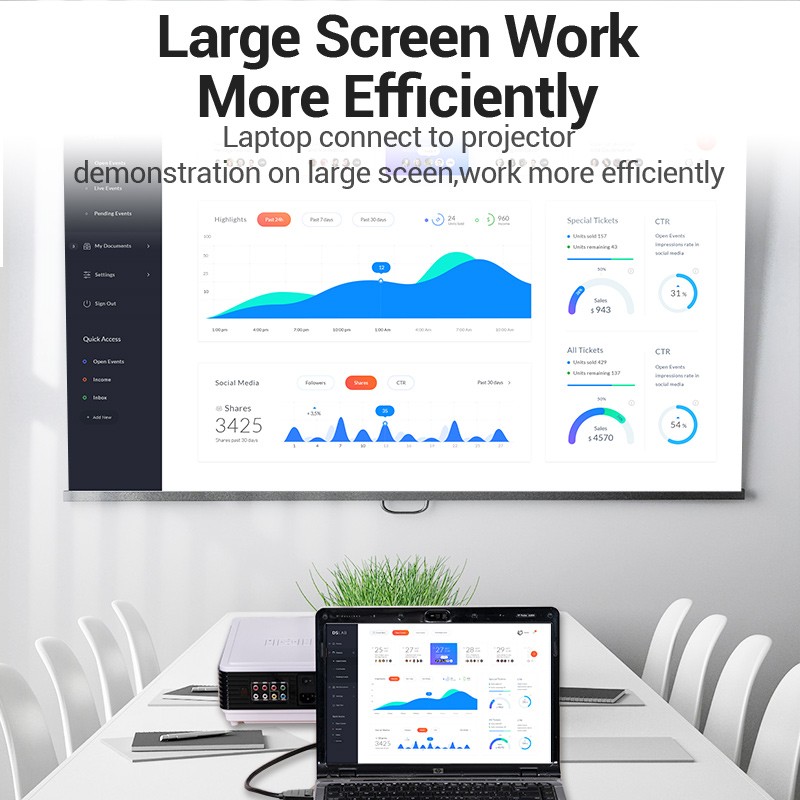 Buy Vention Converter DisplayPort to VGA Cable 5.0m - HBLBJ in Cyprus, Nicosia, Limassol, Larnaka, Pafos