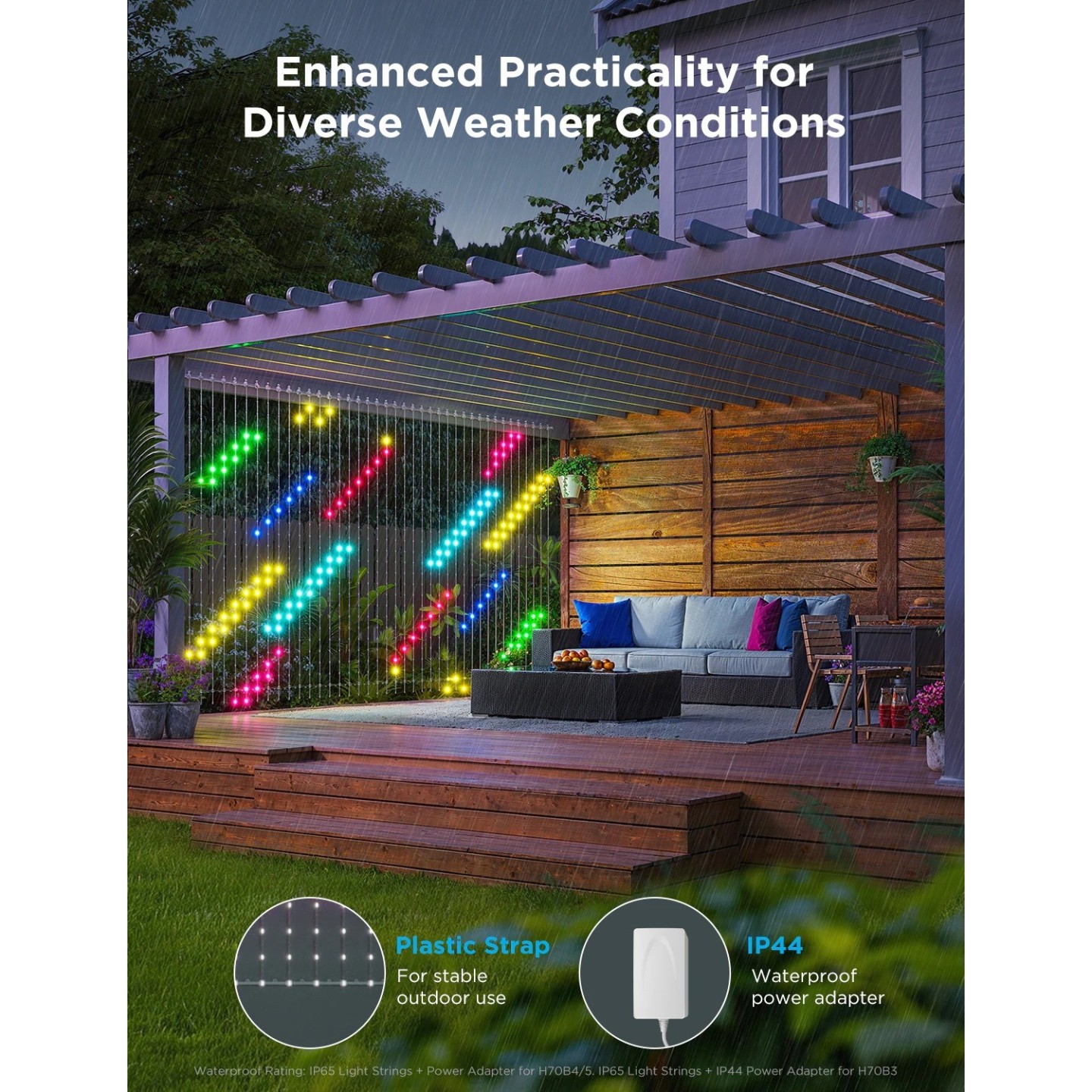 Govee LED Curtain Lights - H70B3 - 2 WiFi & BT RGBIC 1.5x2.0m IP65 (EU) — Buy in Cyprus with Fast Delivery