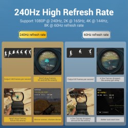 Buy Vention DisplayPort Cable - HCCBG - DP1.4 8K60Hz Braided 1.5m in Cyprus, Nicosia, Limassol, Larnaka, Pafos