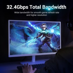 Buy Vention DisplayPort Cable - HCCBG - DP1.4 8K60Hz Braided 1.5m in Cyprus, Nicosia, Limassol, Larnaka, Pafos