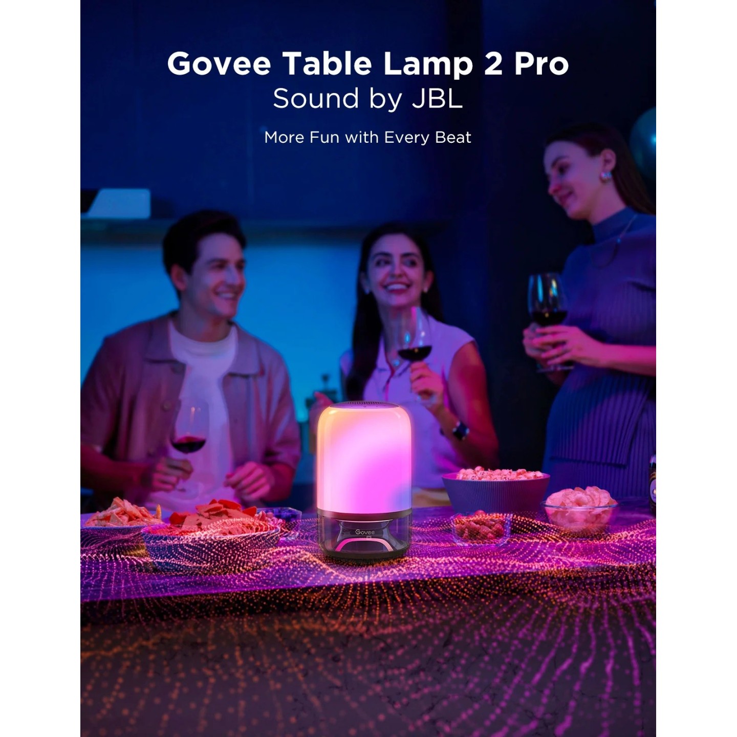 Govee Table Lamp 2 Pro - Portable RGBICWW - Built in JBL Speaker — Buy in Cyprus with Fast Delivery