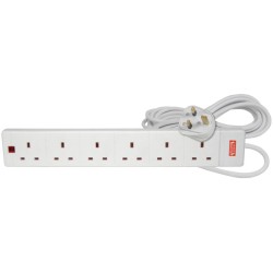 Buy Mercury Mains Extension - 429.776UK - 6 Gang with Surge protection 2m in Cyprus, Nicosia, Limassol, Larnaka, Pafos