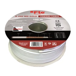 Buy FTE Coaxial Cable - K290WD - Gold RG6 LSZH CU CPR-Dca in Cyprus, Nicosia, Limassol, Larnaka, Pafos