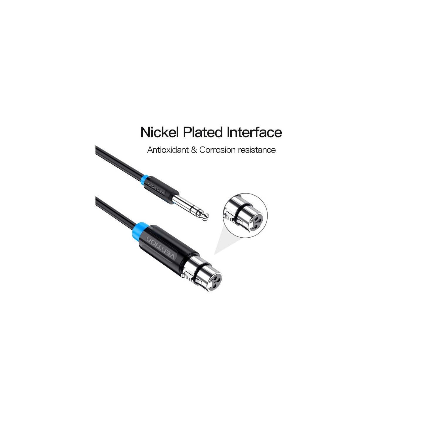 Vention AUDIO 6.3mm to XLR M-F Cable 1.5m - BBEBG - 6.3mm to XLR M-F Cable 1.5m — Buy in Cyprus with Fast Delivery