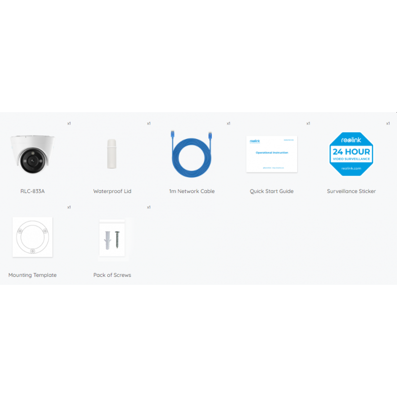 Buy Reolink POE IP Dome Camera 8MP Varifocal With Spotlight - RLC-833A - POE IP ... in Cyprus, Nicosia, Limassol, Larnaka, Pafos