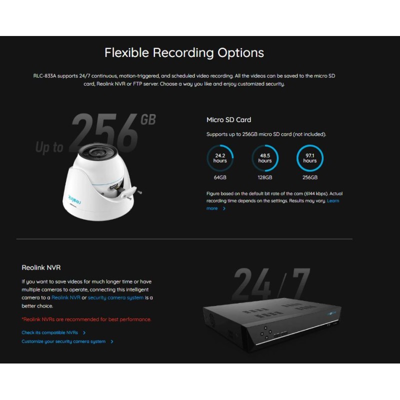 Buy Reolink POE IP Dome Camera 8MP Varifocal With Spotlight - RLC-833A - POE IP ... in Cyprus, Nicosia, Limassol, Larnaka, Pafos