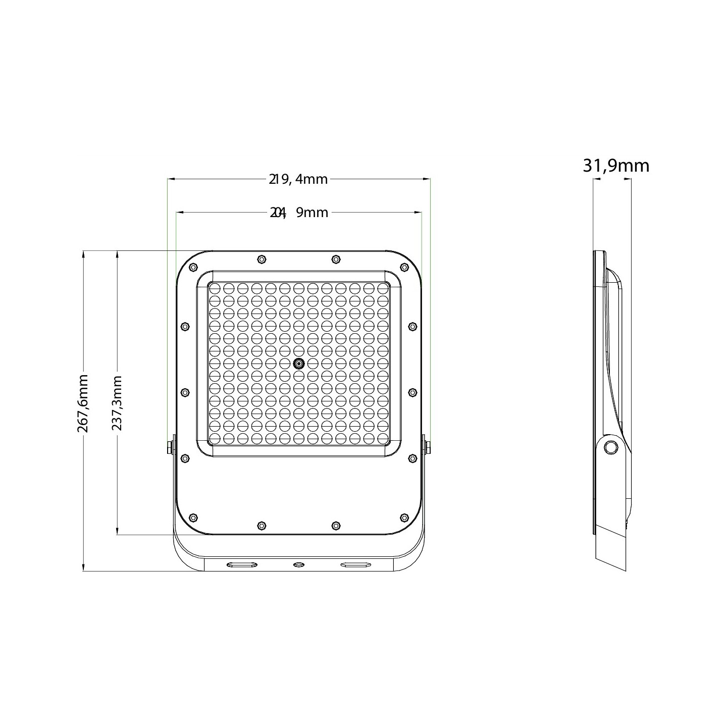 GBC ON LED NIGHT PRO 100 LED Floodlight - 4000K Cool White - 100W - Black — Buy in Cyprus with Fast Delivery