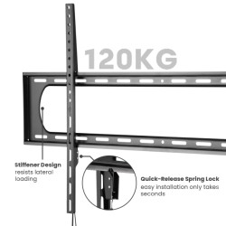 Buy Brateck Fixed Heavy Duty TV Mount - LP73-69F - Max Vesa 900x600, Max Weight ... in Cyprus, Nicosia, Limassol, Larnaka, Pafos