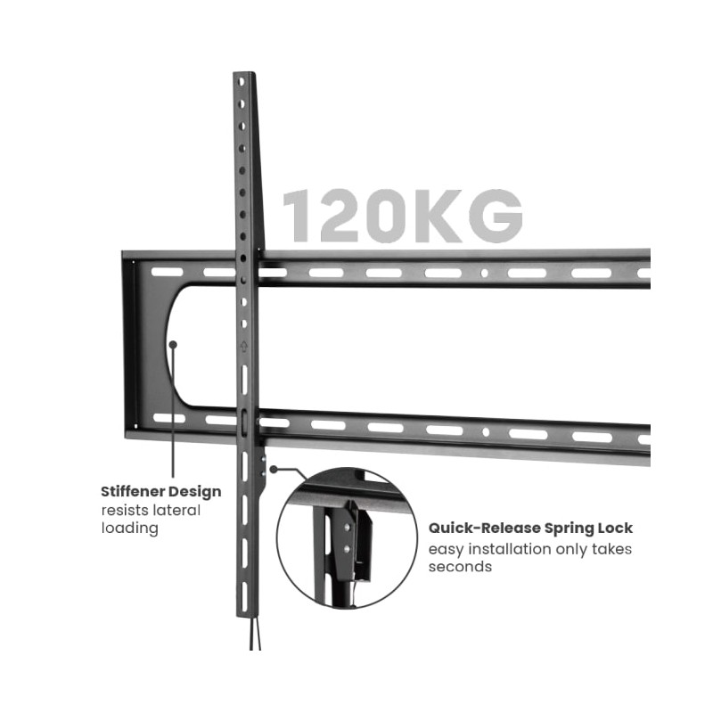 Buy Brateck Fixed Heavy Duty TV Mount - LP73-69F - Max Vesa 900x600, Max Weight ... in Cyprus, Nicosia, Limassol, Larnaka, Pafos