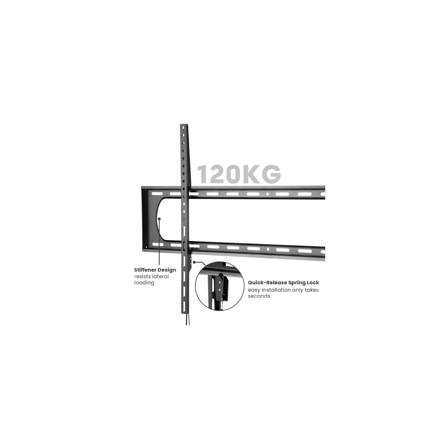 Brateck Fixed Heavy Duty TV Mount - LP73-69F - Max Vesa 900x600, Max Weight 120kg — Buy in Cyprus with Fast Delivery