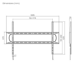 Buy Brateck Fixed Heavy Duty TV Mount - LP73-69F - Max Vesa 900x600, Max Weight ... in Cyprus, Nicosia, Limassol, Larnaka, Pafos