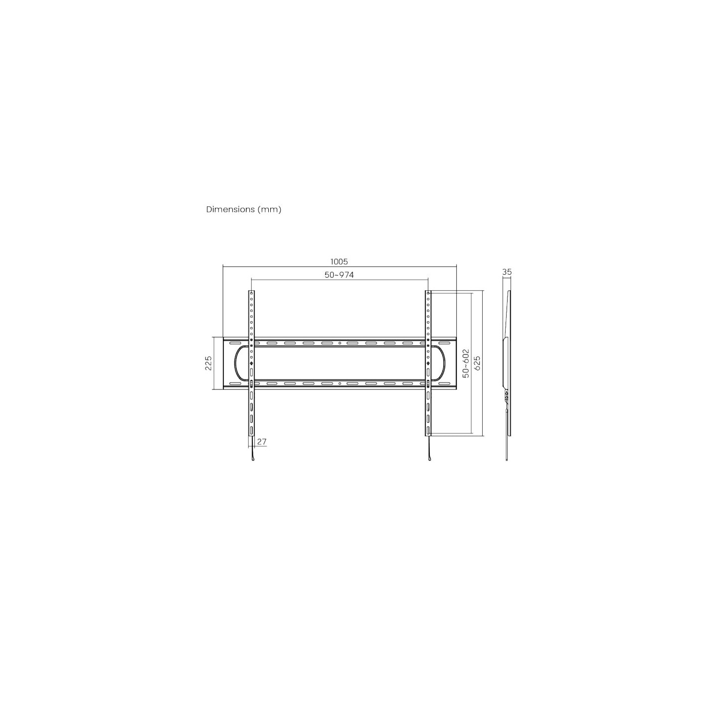 Brateck Fixed Heavy Duty TV Mount - LP73-69F - Max Vesa 900x600, Max Weight 120kg — Buy in Cyprus with Fast Delivery
