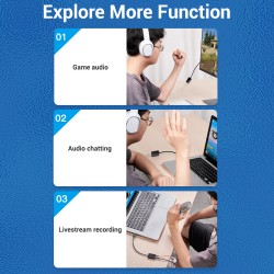 Buy Vention Audio Converter - CDYBF - USB-A to 2x3.5mm 1.0m Cable in Cyprus, Nicosia, Limassol, Larnaka, Pafos