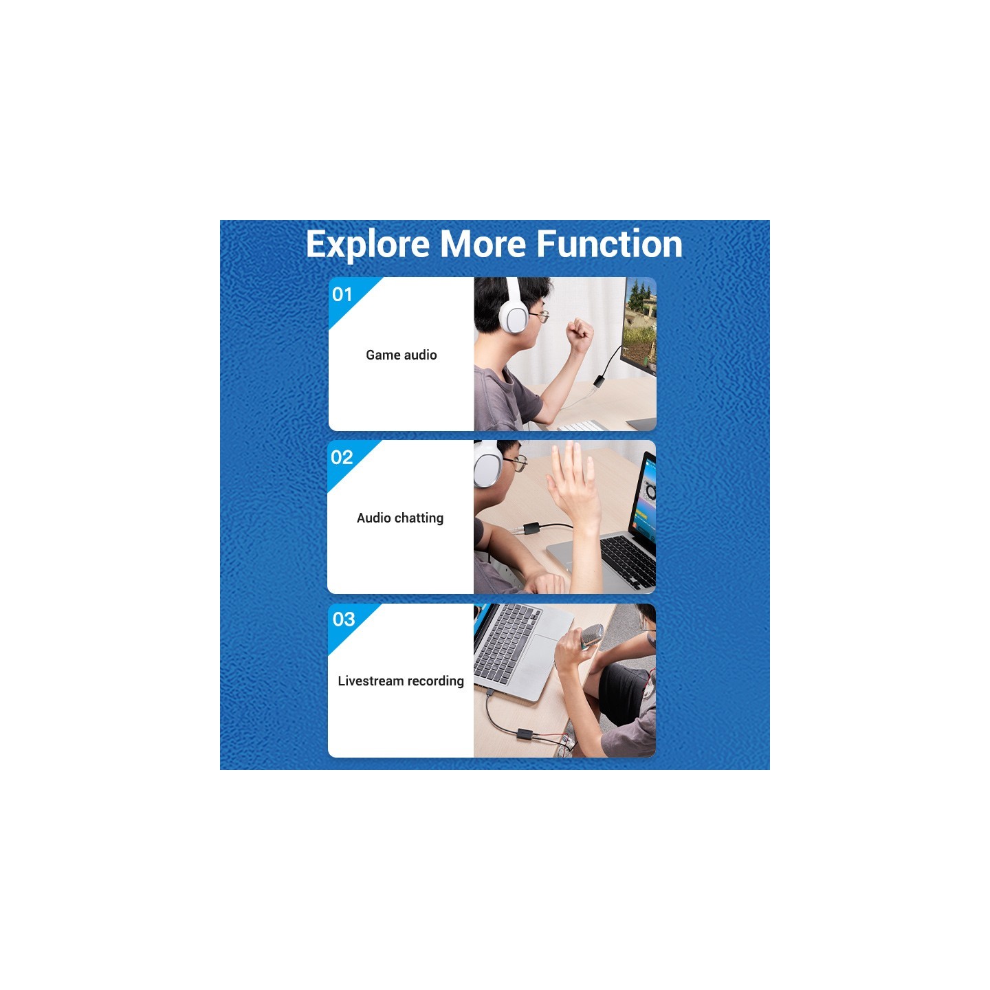 Vention Audio Converter - CDYBF - USB-A to 2x3.5mm 1.0m Cable — Buy in Cyprus with Fast Delivery