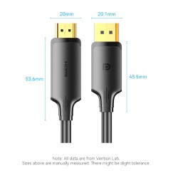 Buy Vention DisplayPort to HDMI Cable 4K30Hz 1.0m PVC - HFOBF - DisplayPort to H... in Cyprus, Nicosia, Limassol, Larnaka, Pafos
