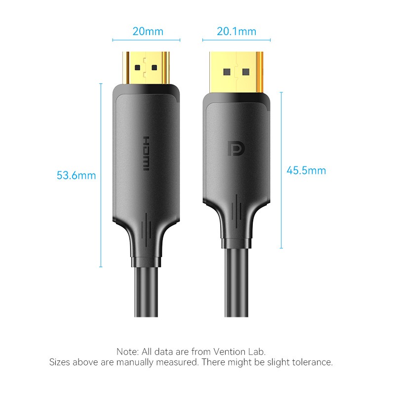 Buy Vention DisplayPort to HDMI Cable 4K30Hz 1.0m PVC - HFOBF - DisplayPort to H... in Cyprus, Nicosia, Limassol, Larnaka, Pafos