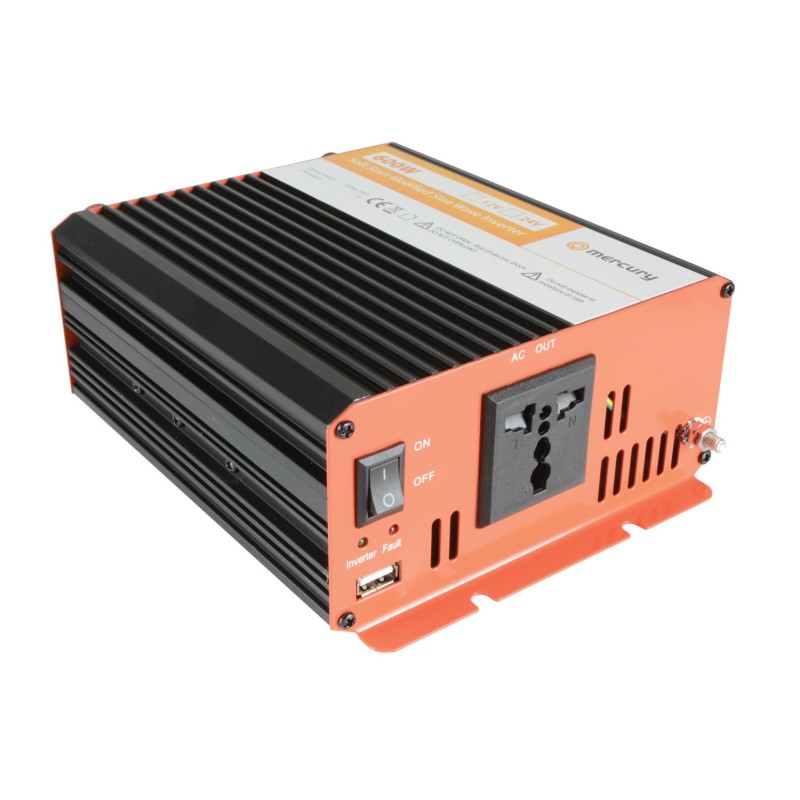 Buy Mercury Inverter - IMS600-12 - 12VDC 600W Inverter + USB 652.004UK in Cyprus, Nicosia, Limassol, Larnaka, Pafos