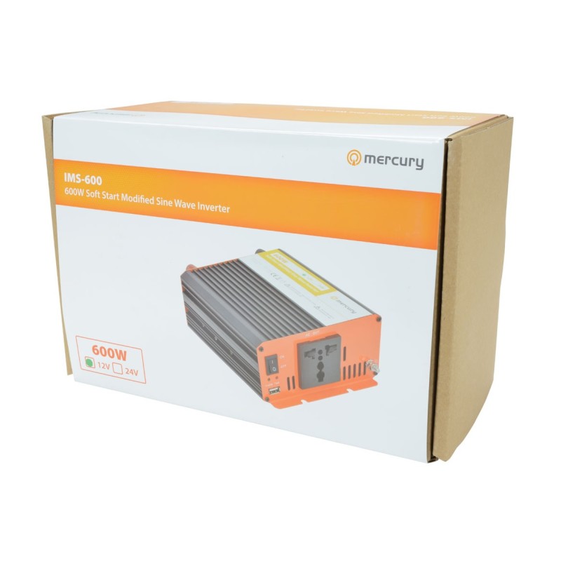 Buy Mercury Inverter - IMS600-12 - 12VDC 600W Inverter + USB 652.004UK in Cyprus, Nicosia, Limassol, Larnaka, Pafos
