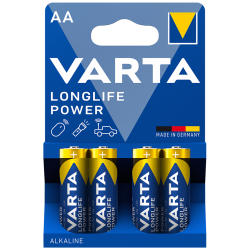 Buy Varta Alkaline AA 4pcs Longlife Power - Longlife Power in Cyprus, Nicosia, Limassol, Larnaka, Pafos