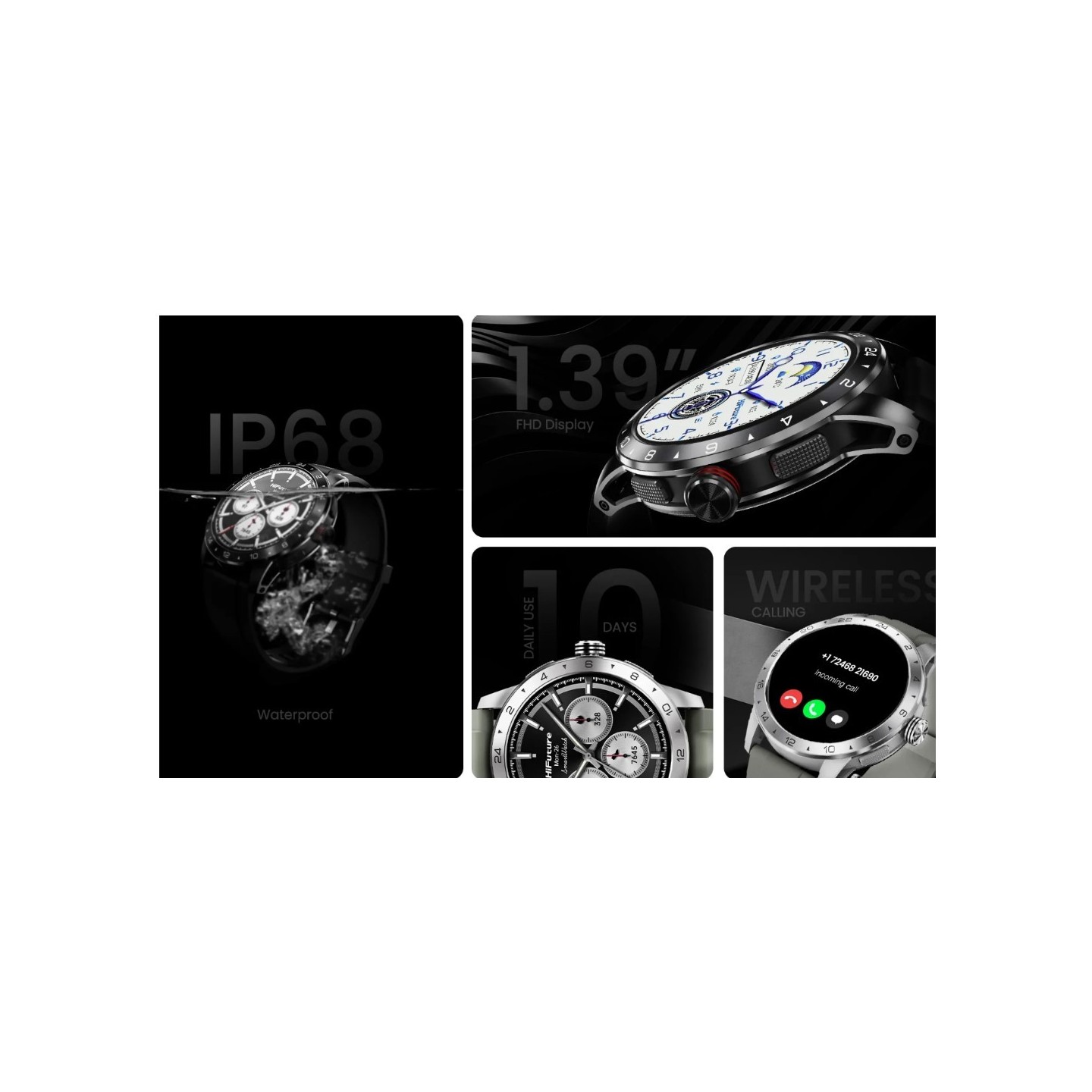 HiFuture Lifestyle SmartWatch - FLEX 2 - Black — Buy in Cyprus with Fast Delivery