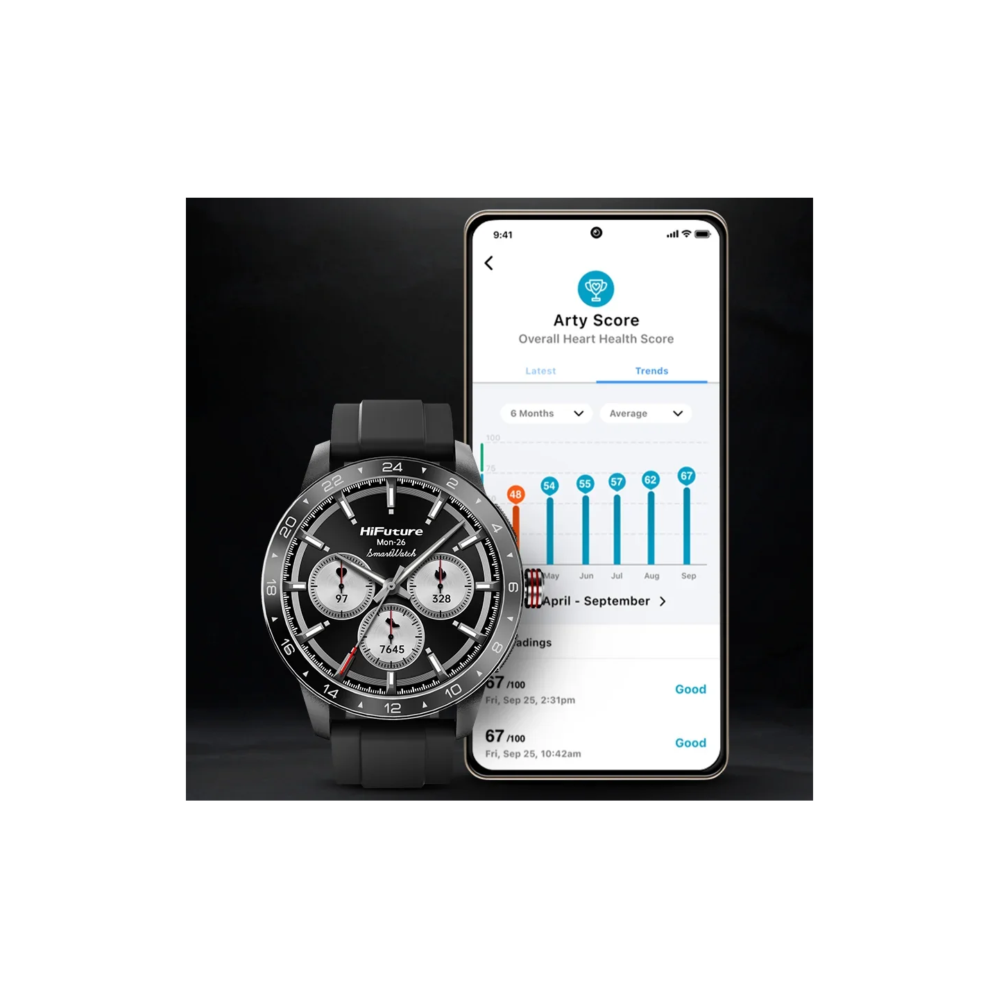 HiFuture Lifestyle SmartWatch - FLEX 2 - Black — Buy in Cyprus with Fast Delivery