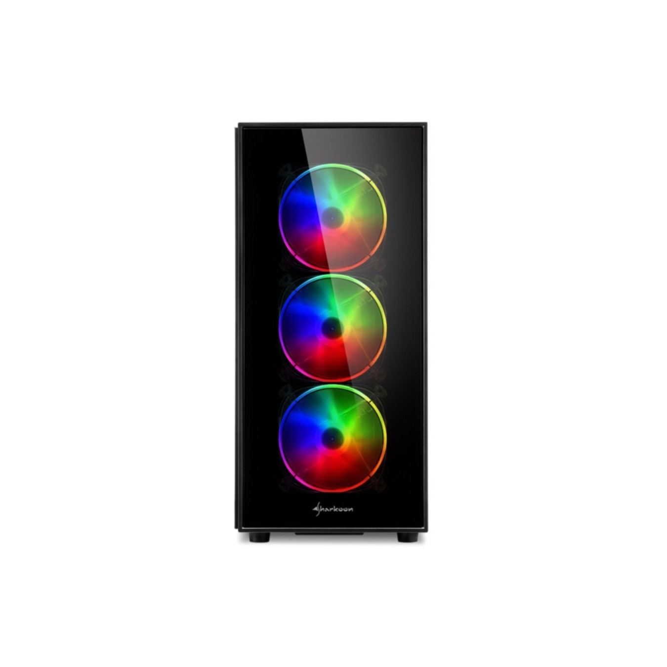 Sharkoon TG5 Pro RGB - Mid Tower PC Case - Black, Tempered Glass, Front RGB, Supports ATX/mATX/Mini-ITX