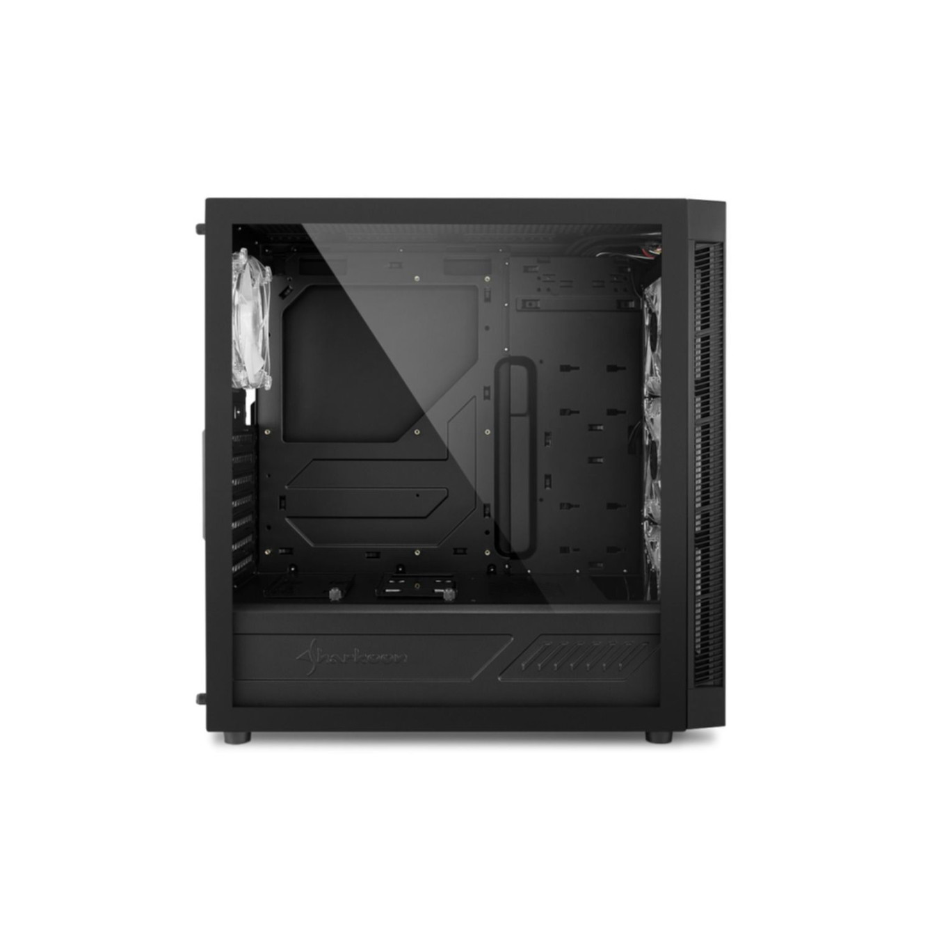 Sharkoon TG5 Pro RGB - Mid Tower PC Case - Black, Tempered Glass, Front RGB, Supports ATX/mATX/Mini-ITX
