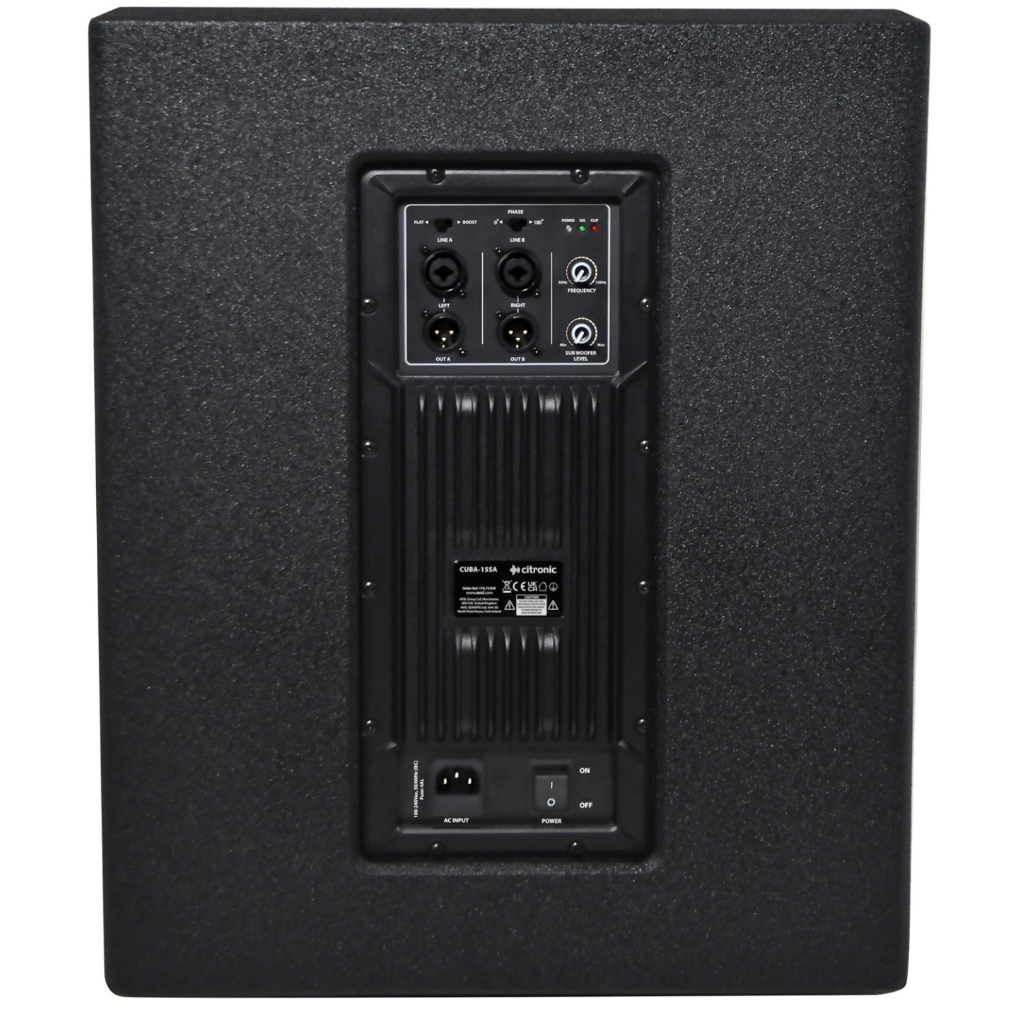 Citronic Subwoofer - CUBA-15SA - 15'' Active MDF Subwoofer 1600W 178.725UK — Buy in Cyprus with Fast Delivery