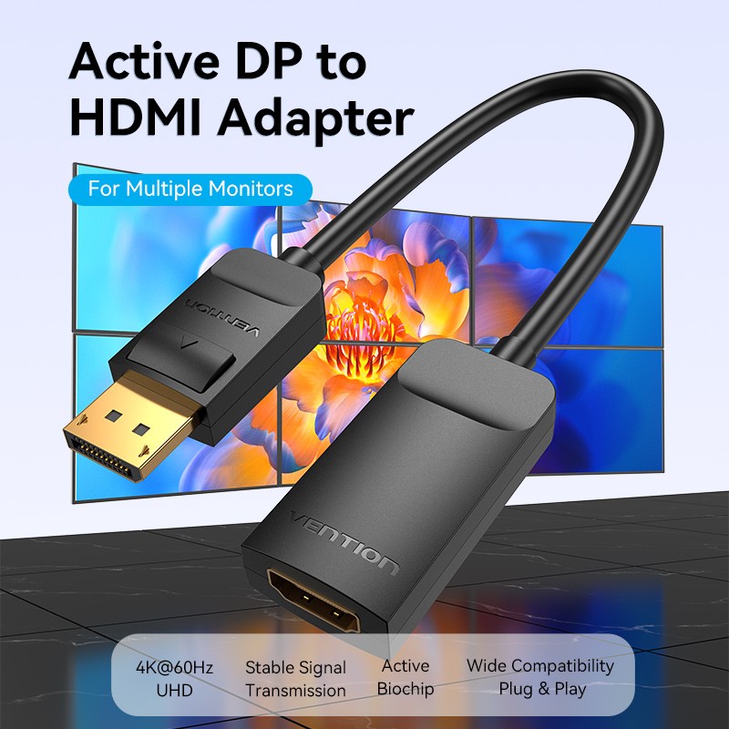 Buy Vention DisplayPort to HDMI Adaptor - HBZBB - DisplayPort to HDMI Adaptor Ma... in Cyprus, Nicosia, Limassol, Larnaka, Pafos