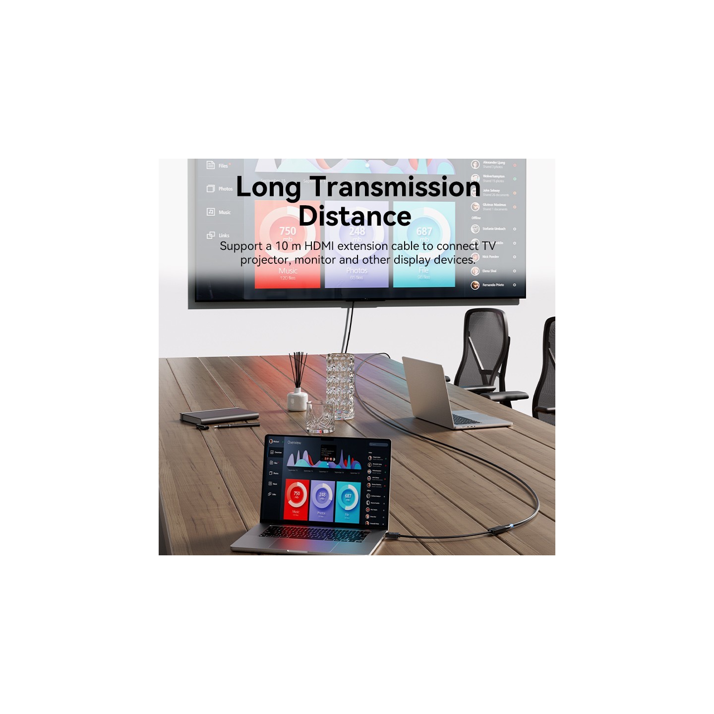 Vention DisplayPort to HDMI Adaptor - HBZBB - DisplayPort to HDMI Adaptor Male to Female 4K60Hz 0.15M