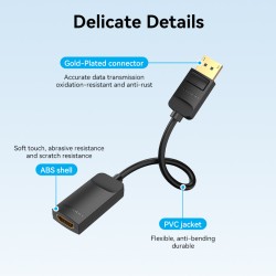 Buy Vention DisplayPort to HDMI Adaptor - HBZBB - DisplayPort to HDMI Adaptor Ma... in Cyprus, Nicosia, Limassol, Larnaka, Pafos