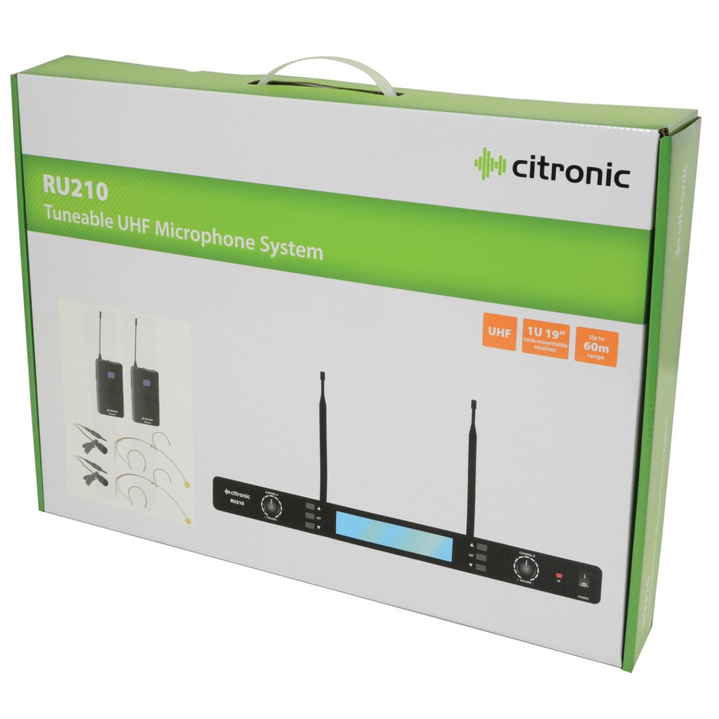 Citronic Dual Multi-UHF Neckband Lavalier System - RU210-N - Dual Multi-UHF Neckband Lavalier System 171.971UK