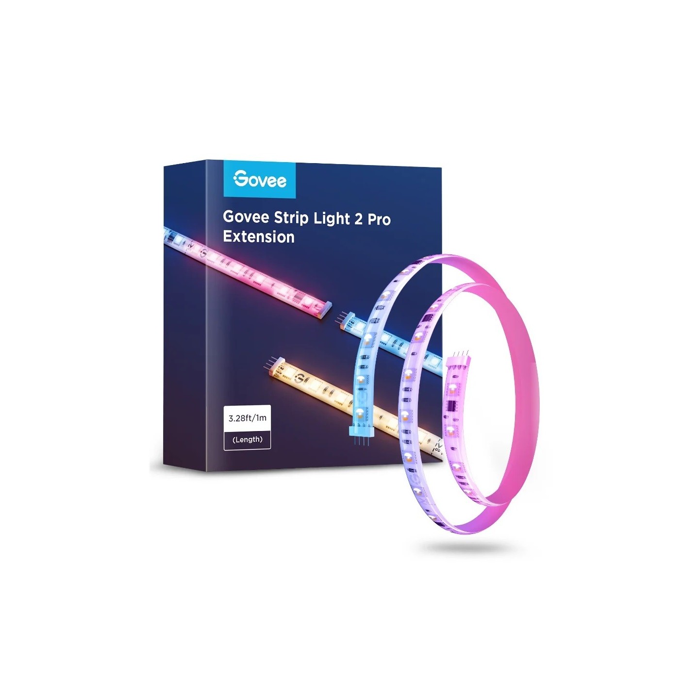 Govee LED Light Strip RGBICWW Smart WiFi & BT w Protective Coating 1m (Extension) - A61F1 - RGBICWW, WiFi & BT, Extension