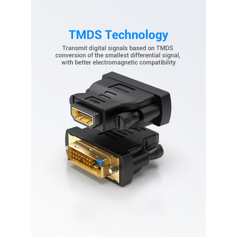 Buy Vention HDMI Female to DVI 24+1 Male Adaptor (Dual Direction) - ECDB0 - HDMI... in Cyprus, Nicosia, Limassol, Larnaka, Pafos