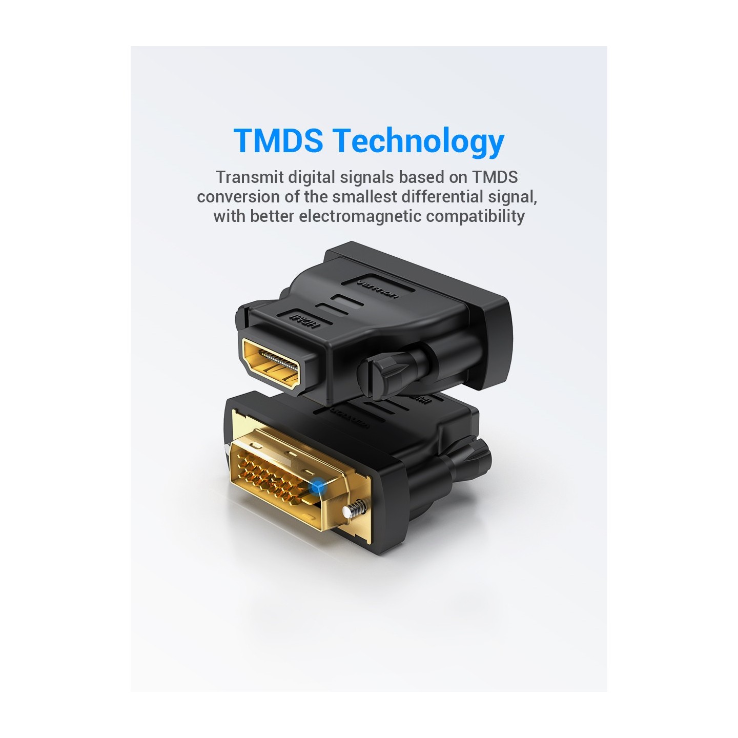 Vention HDMI Female to DVI 24+1 Male Adaptor (Dual Direction) - ECDB0 - HDMI Female to DVI 24+1 Male Adaptor (Dual Direction)