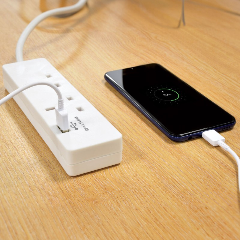 Buy Mercury 2-Gang Surge - 429.768UK - 2m 1xUSB Port in Cyprus, Nicosia, Limassol, Larnaka, Pafos