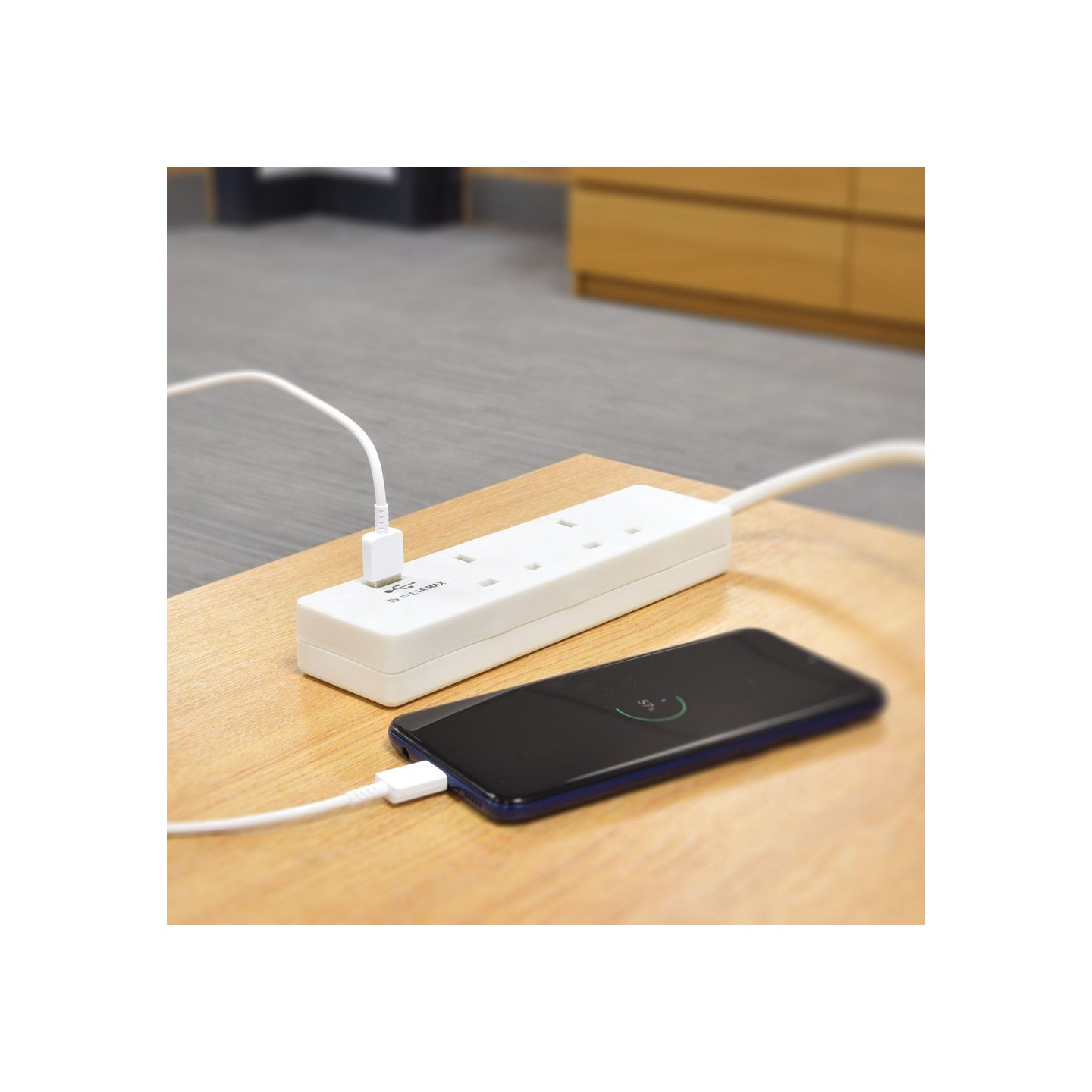 Mercury 2-Gang Surge - 429.768UK - 2m 1xUSB Port — Buy in Cyprus with Fast Delivery