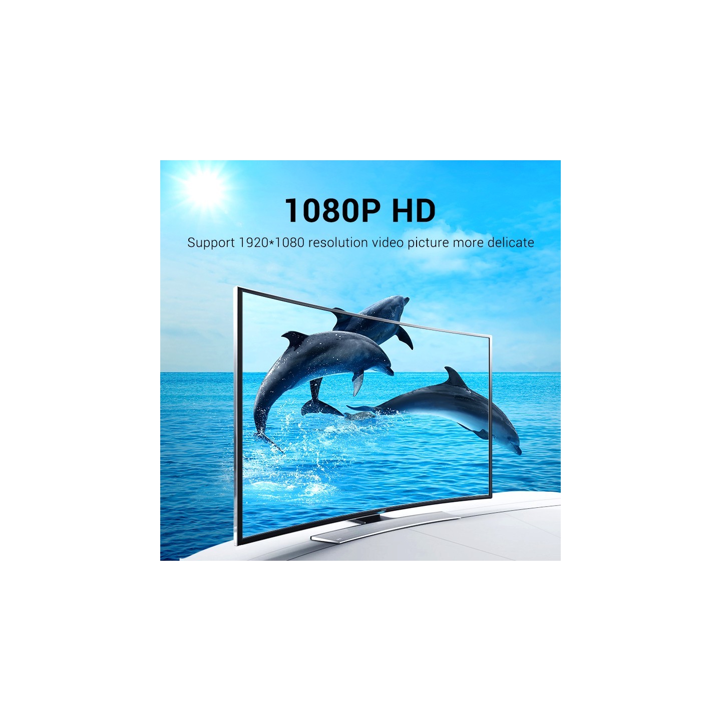 Vention HDMI Cable to VGA+Audio & USB Power - ABIBH - HDMI Cable to VGA+Audio & USB Power 2.0m