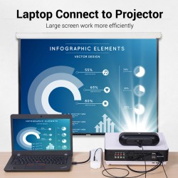 Buy Vention HDMI Cable to VGA+Audio & USB Power - ABIBH - HDMI Cable to VGA+Audi... in Cyprus, Nicosia, Limassol, Larnaka, Pafos