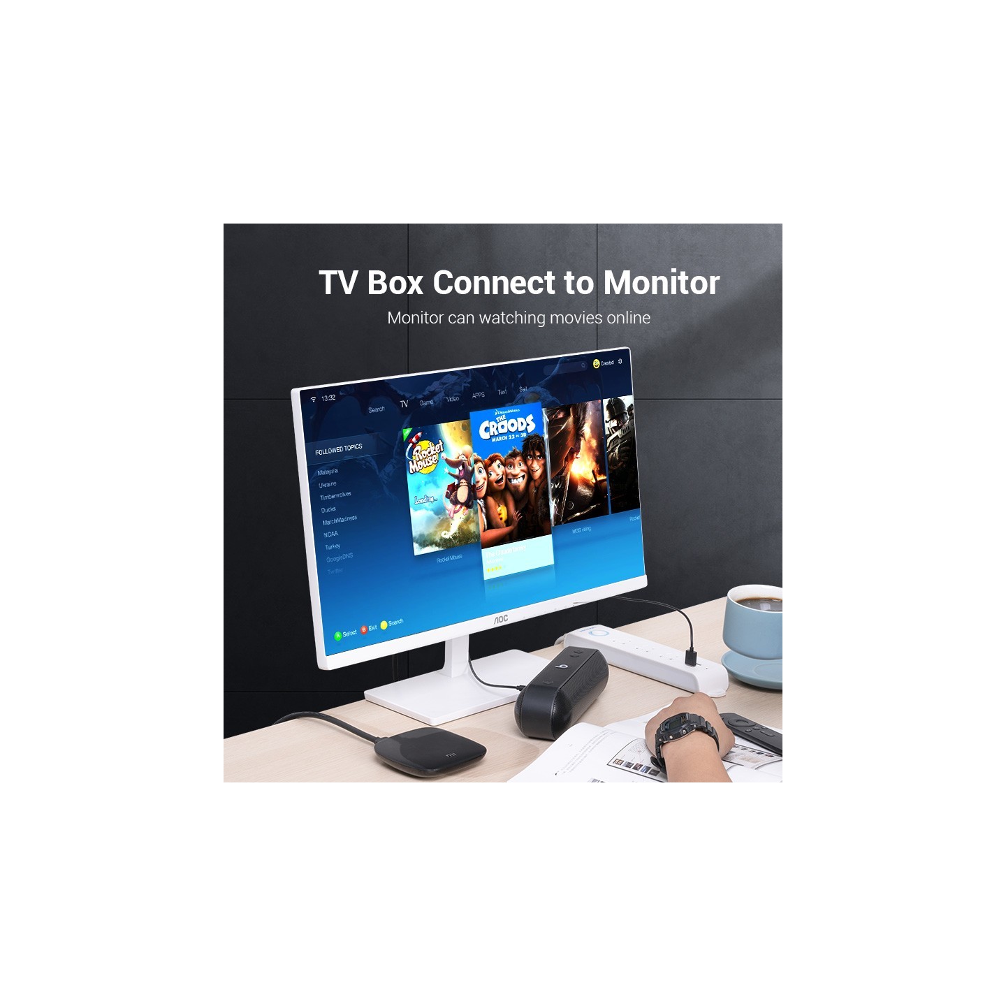 Vention HDMI Cable to VGA+Audio & USB Power - ABIBH - HDMI Cable to VGA+Audio & USB Power 2.0m