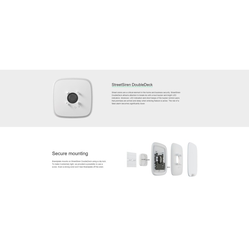 Buy AJAX BrandPlate - Wireless Outdoor White in Cyprus, Nicosia, Limassol, Larnaka, Pafos