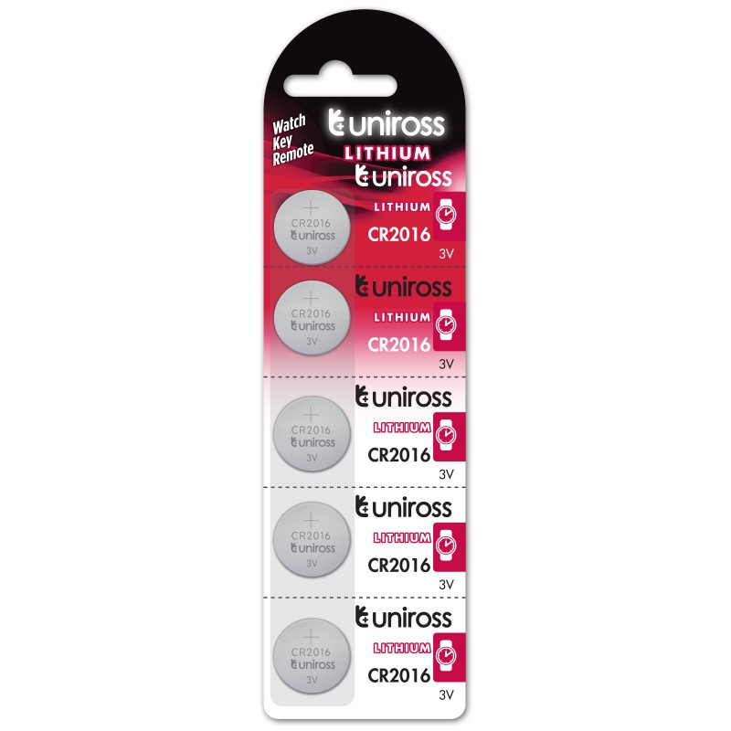 Buy Uniross Button Cell Lithium Battery (5pack) - CR2016 - 5pack in Cyprus, Nicosia, Limassol, Larnaka, Pafos