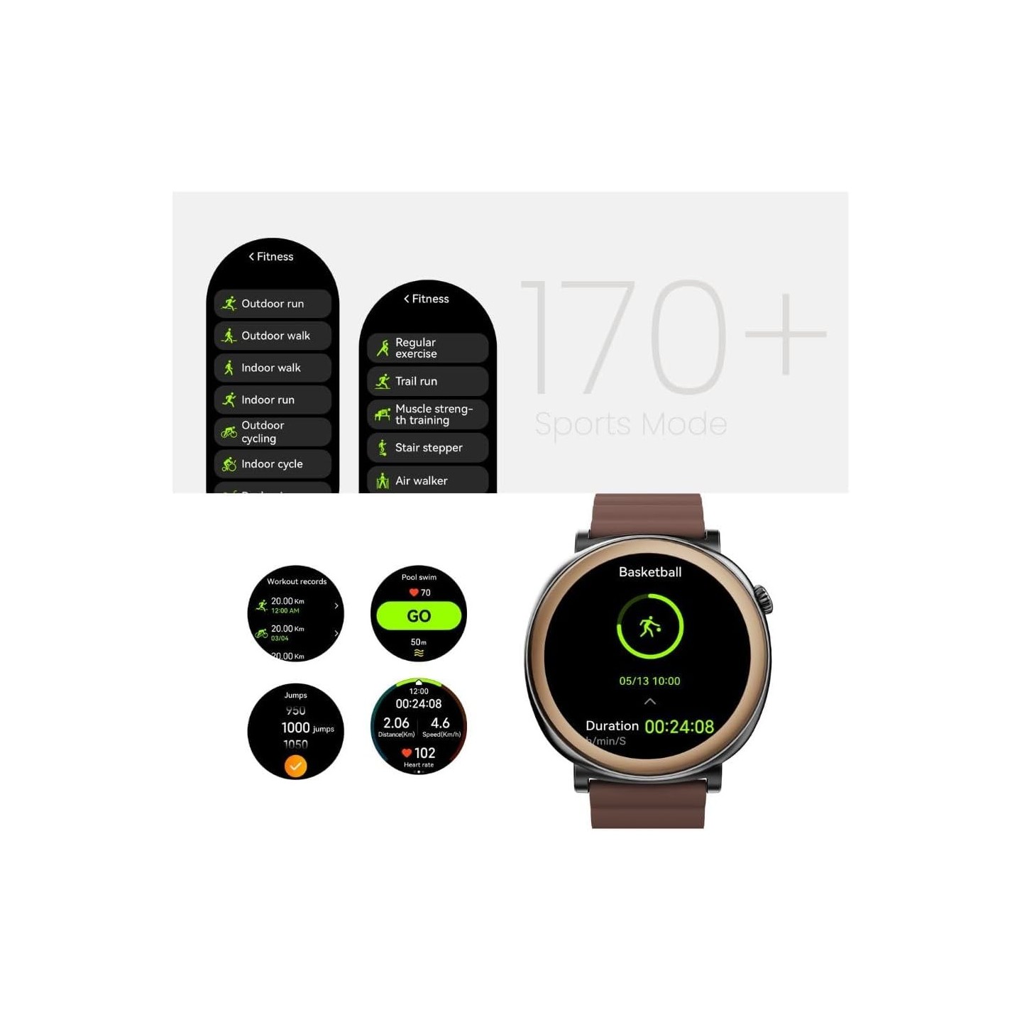 HiFuture Fashion SmartWatch - AURORA Green Black — Buy in Cyprus with Fast Delivery