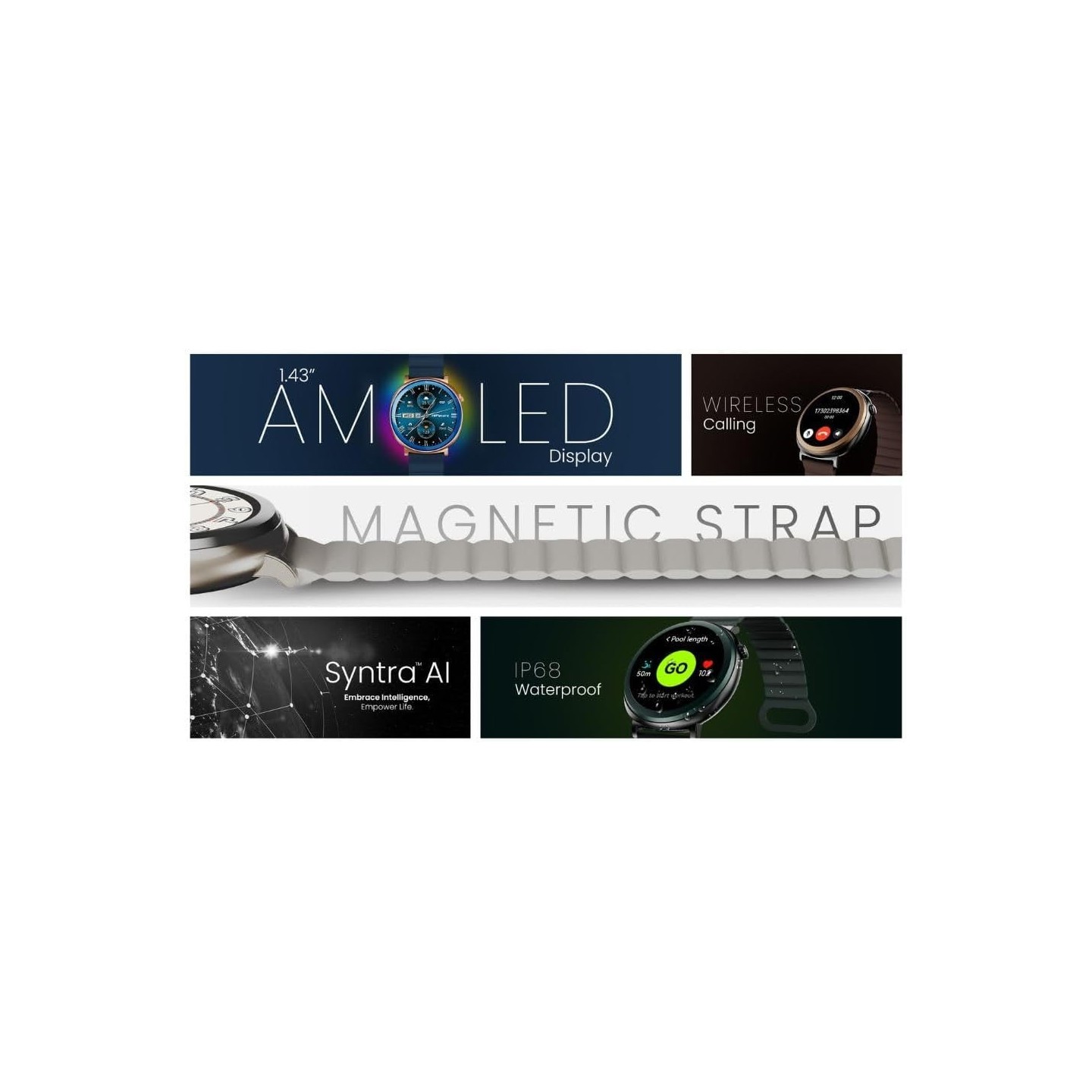 HiFuture Fashion SmartWatch - AURORA Green Black — Buy in Cyprus with Fast Delivery