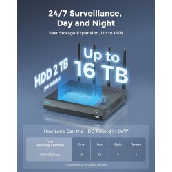 Buy Reolink KIT WiFi NVR - 12 Channel 16MP WiFi6+4LAN+2TB HDD in Cyprus, Nicosia, Limassol, Larnaka, Pafos