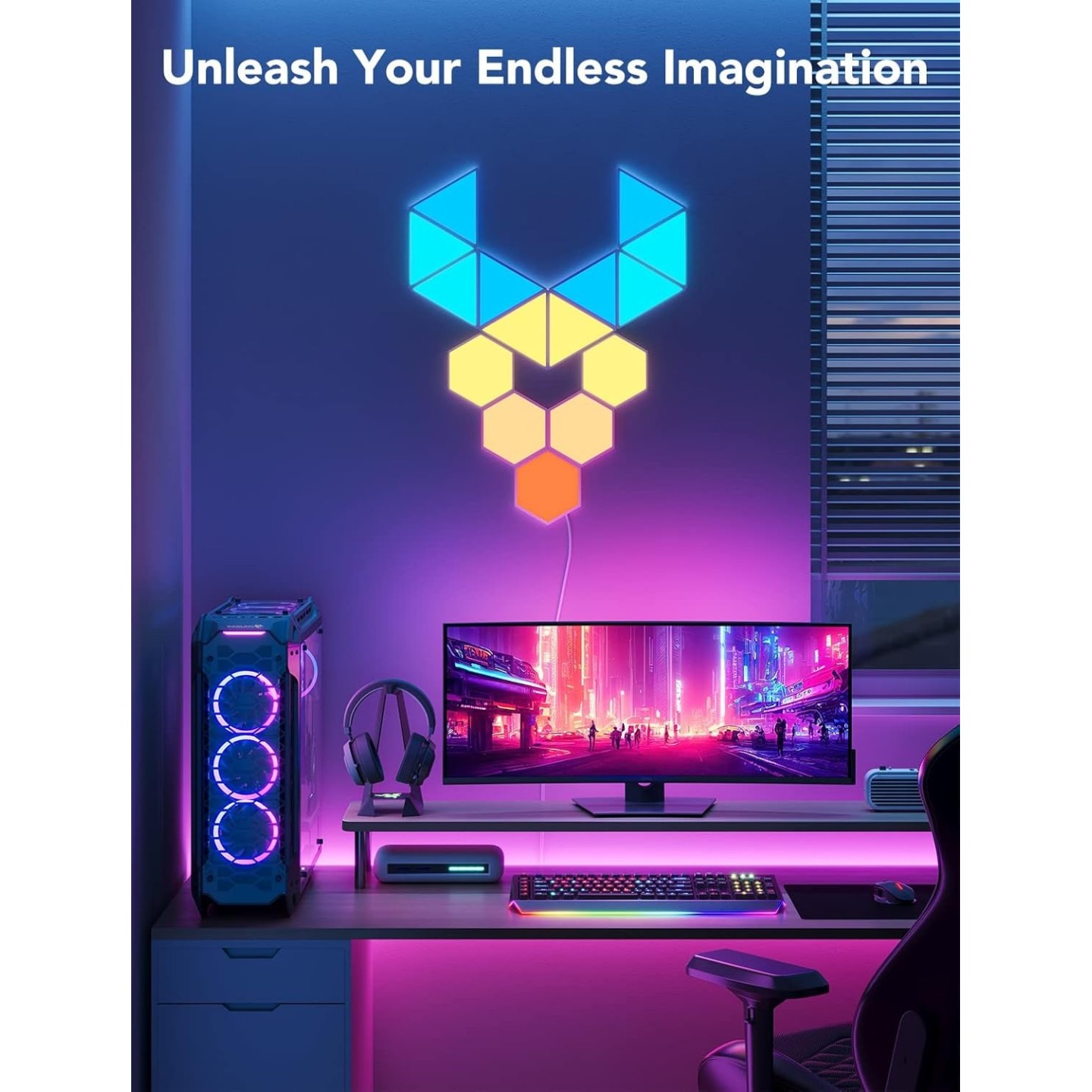 Govee Gaming Wall Glide Triangle Light Panels - B6067 - 10pack — Buy in Cyprus with Fast Delivery