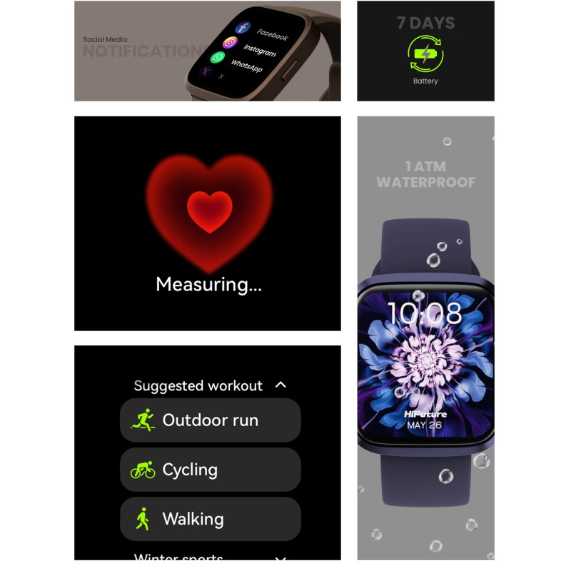 Buy HiFuture Fashion SmartWatch - EDGE - Pink in Cyprus, Nicosia, Limassol, Larnaka, Pafos